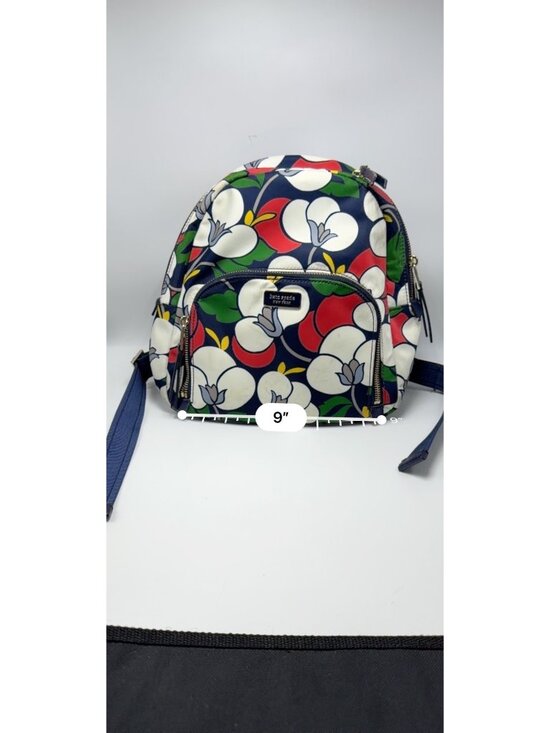 Kate Spade Floral Nylon Mini Backpack Navy/Red/White Multi-Color main image 14
